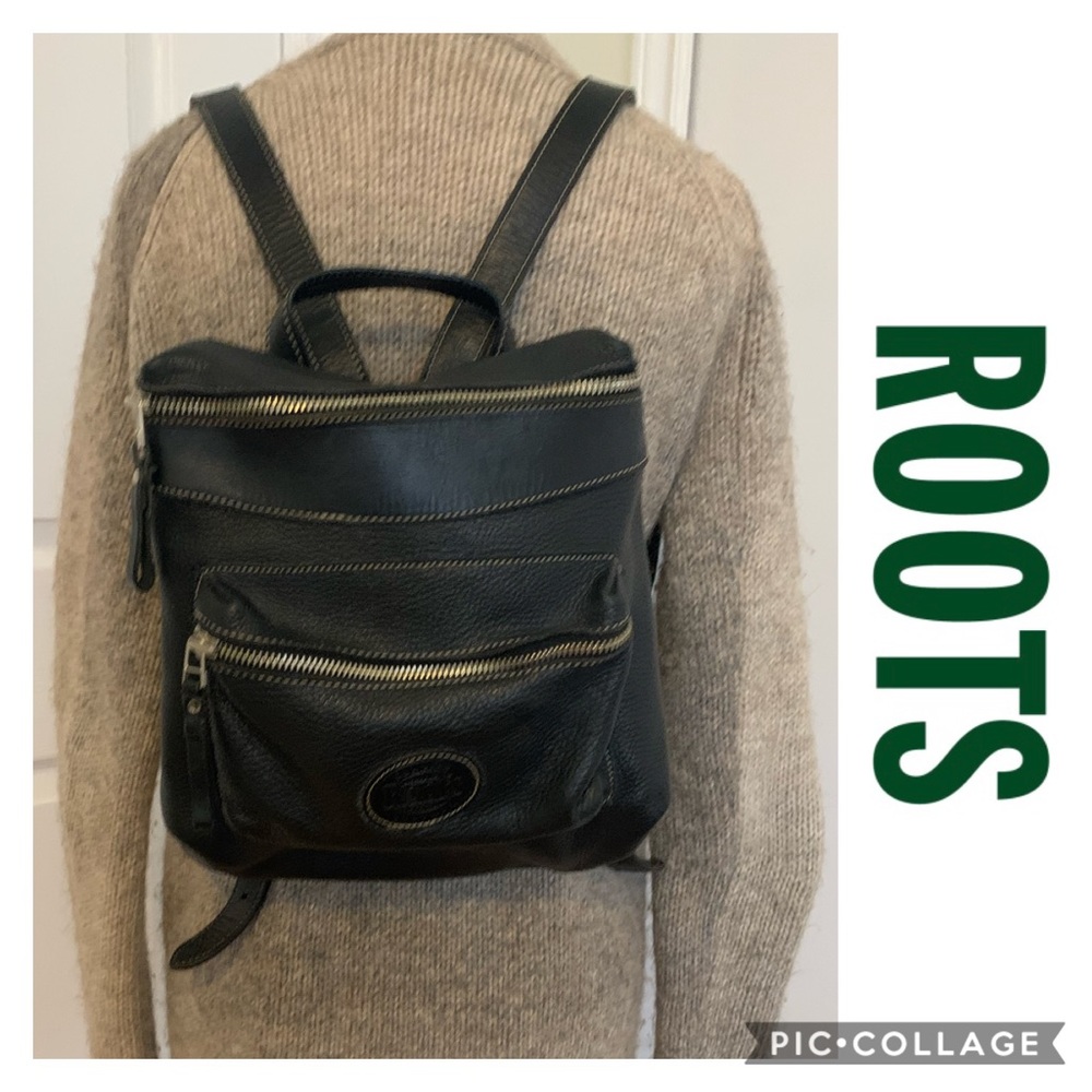 ROOTS Village Backpack Tribe Leather Medium